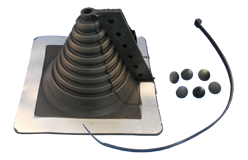 Retrofit (Electrical) Pipe Boot (1/4"-4"), Black