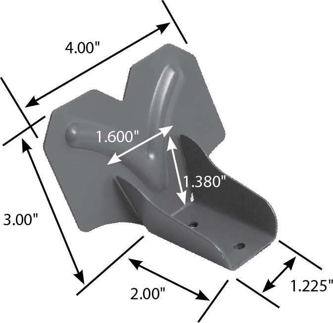 4500 Series Snow Guard Dimensions