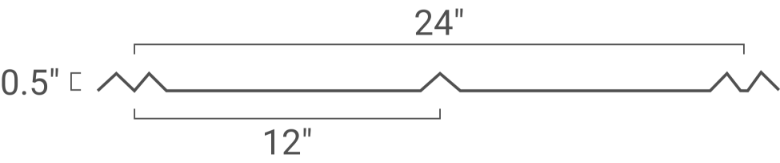 Profile Ridge Vent, 5V-Crimp, 25' Rolls