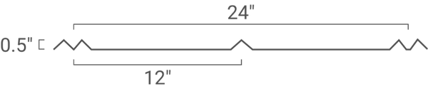 Profile Ridge Vent, 5V-Crimp, 25' Rolls
