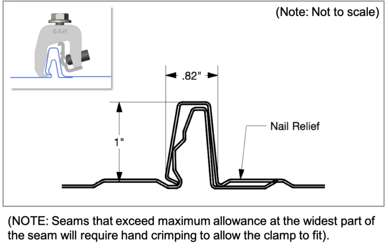 S-5-N Clamp - Standing Seam Clamp - For 85RF Snow Guards, ColorGard Snow Rails, & More